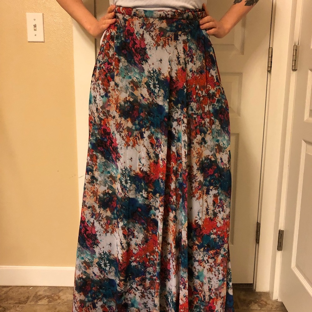 LA Hearts by Pacsun Floral Maxi Skirt (M)